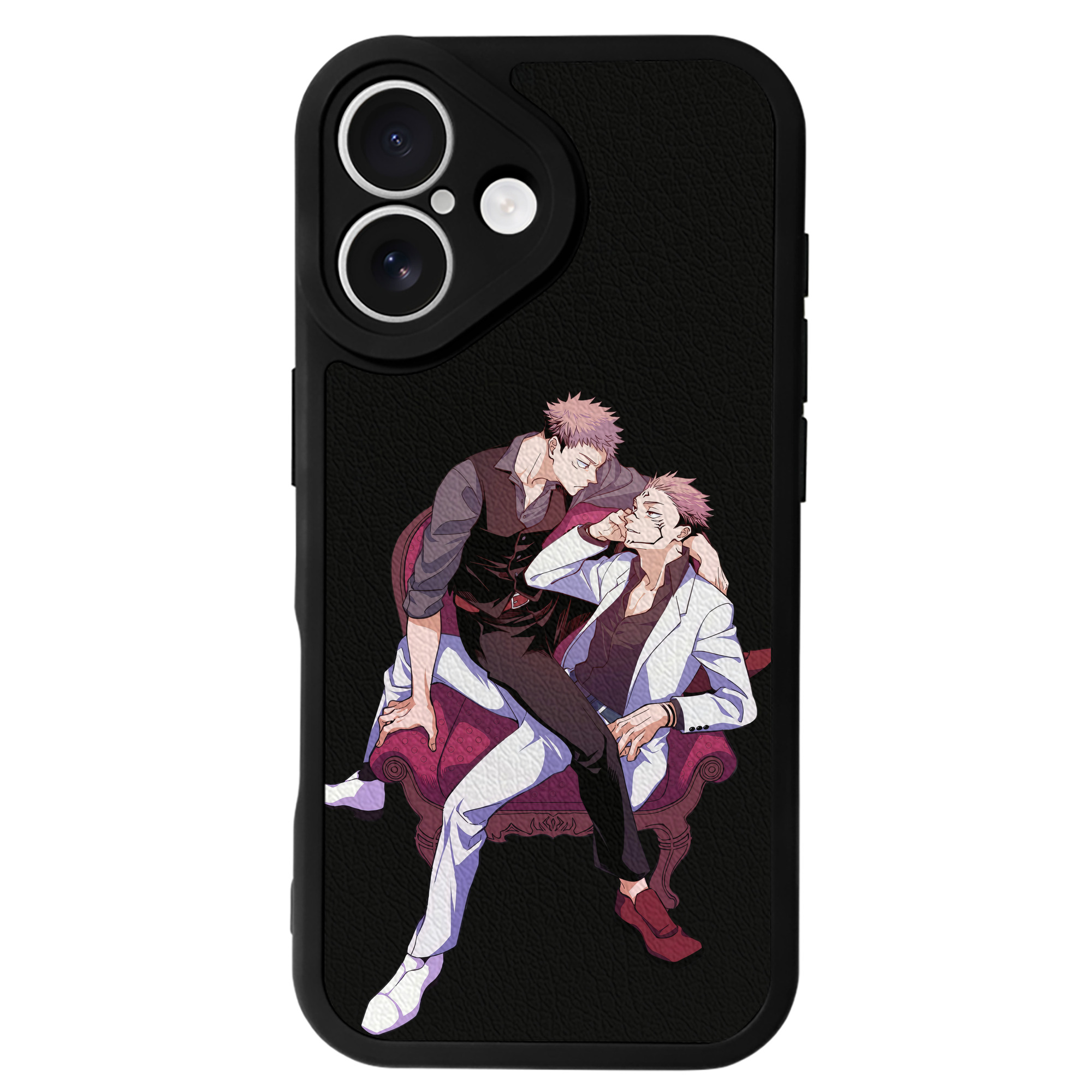 （画像用） 呪術廻戦 Jujutsu Kaisen 【iPhone 16シリーズ対応】シリコンスマホケース（レザー調） 材質：シリコン